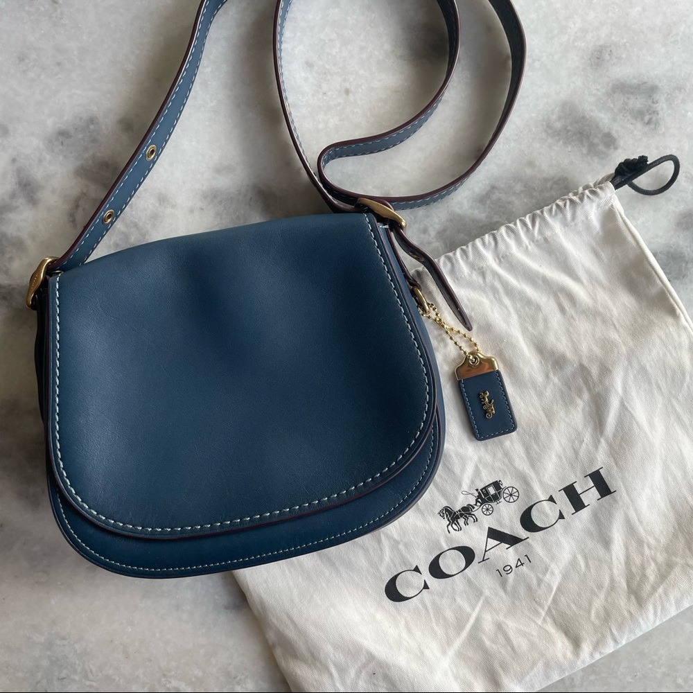Coach 1941 Blue Saddle Bag Crossbody